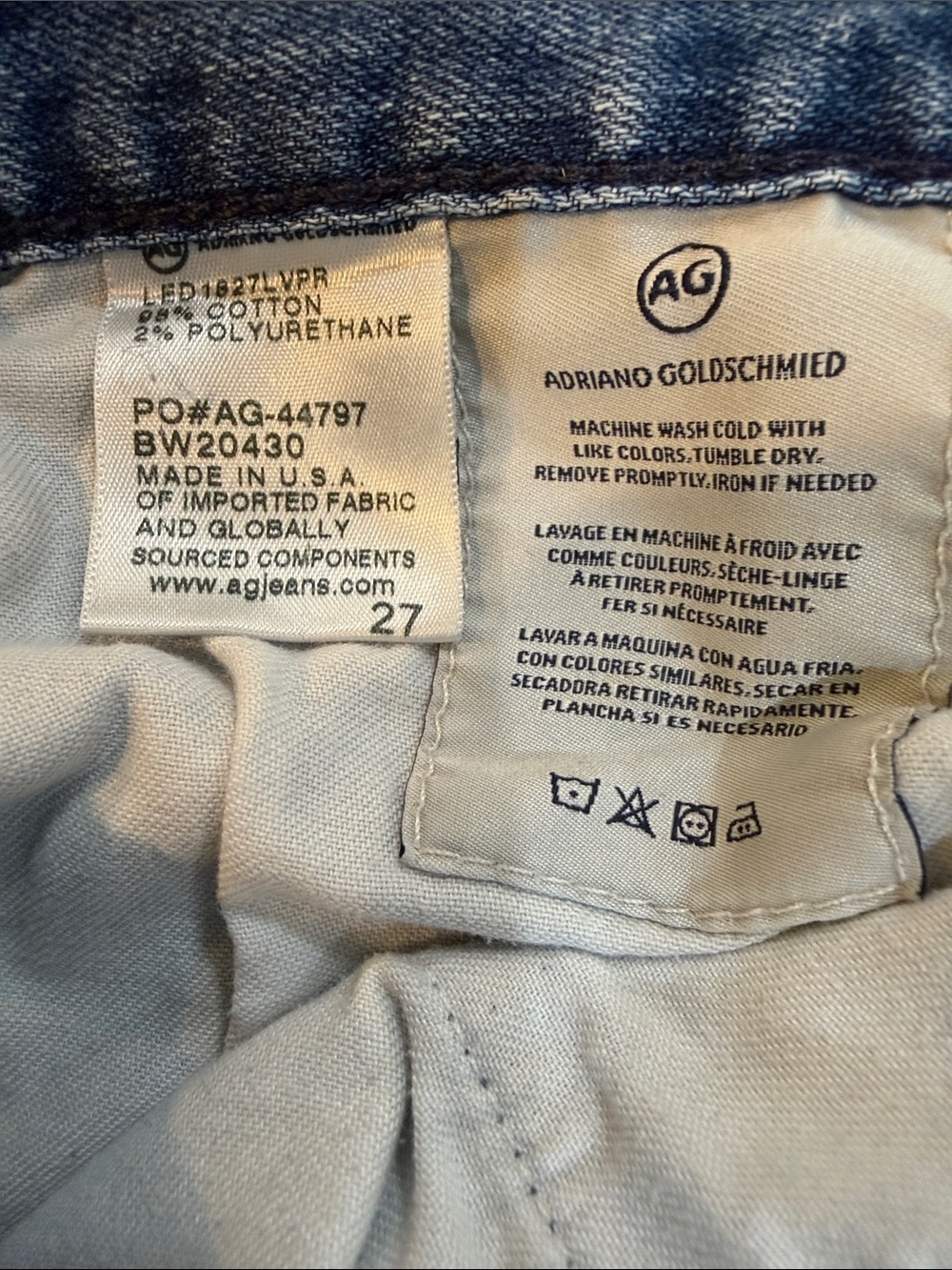 Ag Adriano Goldschmied Cropped Wide-Leg Jeans in Light Blue - Picture 5 of 11